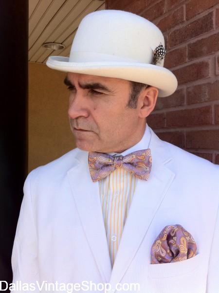 Kentucky Derby Gentlemen's Hats come in all colors and styles at Dallas Vintage Shop.