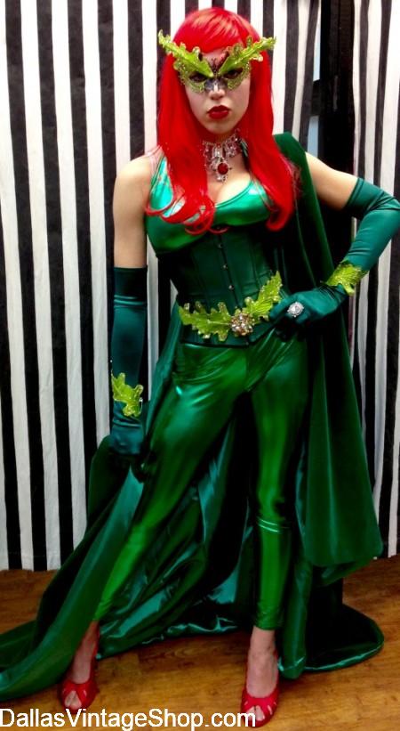Fan Expo Dallas Poison Ivy Costume Fam Expo DC Comics Costumes, Fan Expo Dallas Batman Movie Character Costumes are all waiting for you at Dallas Vintage Shop.