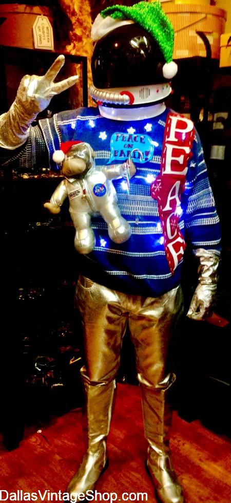 EDM Rave Clothing: Silver Metallic LED Lighted Spaceman Outfit