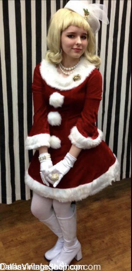 Quality Mrs. Claus Costumes: Dresses, Ladies Sexy 60s Christmas, Sexy 60s Christmas Costumes, Sexy 60s Christmas Attire, Vintage Sexy 60s Christmas, Sexy 60s Christmas Holiday Dresses, 