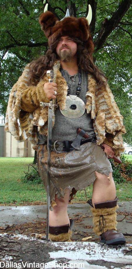 Colorado Renaissance Festival Viking Costume Impressive Manly Fur Shoulder Wraps, Viking Weapons, Fur Leg & arm Wraps, Viking Men's Jewelry, Viking Man's Wig, other Viking Garb, which is now in stock.