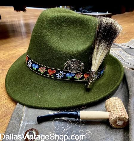 Men's Oktoberfest Hats, Dallas' Largest Collection of German, Alpine, Tyrolean, Austrian, Bavarian, Swiss or Czech Hats.