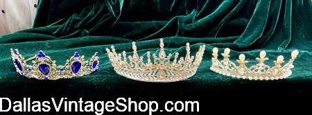 Bridgerton Costumes & Accessories like Tieras, Jewelry, Crowns and Hair Adornments for Ladies, Duchesses, Aristocracy & Royalty at Dallas Vintage Shop.