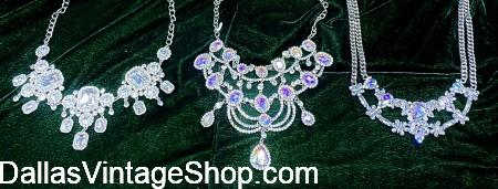 Bridgerton Ladies Costume Accessoreis, Stunning Necklaces and other Jewelry.