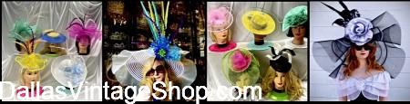 Fascinators & Derby Day Hats are Now Trending at Dallas Vintage shop.