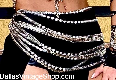 BEST BURNING MAN 2025 OUTFITS: Elegant, Chic Burning Man Chain Belts & Glamorous Body Chain Jewelry.