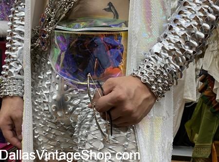 BEST BURNING MAN MEN'S OUTFITS: Complete Costumes & Accessories for this Futuristic Rave Outfit in Silver & White
