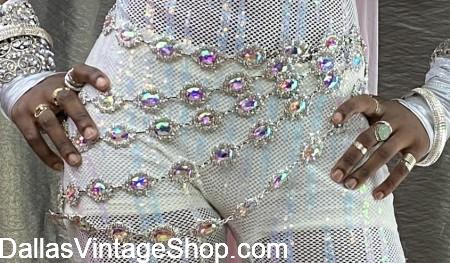 BEST 2025 BURNING MAN COSTUMES: Jaw Dropping Rhinestone Encrusted Swag Belts, Outfits & Accessories. We have the Largest & Most Diverse Collection in existence. BEST 2025 BURNING MAN COSTUMES: Desert Diva Rhinestone Belts & Outfits at Dallas Vintage Shop.