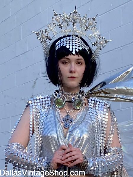 BURNING MAN BEST LADIES COSTUMES:Fabulous Joan of Arc Costume & Halo.