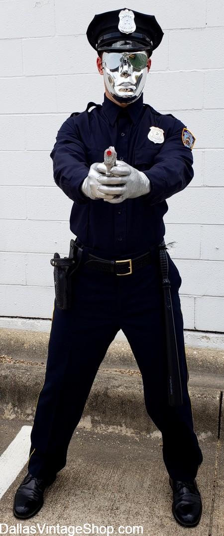 DRAGON CON BEST COSTUMES: Sci-fi, Artificial Intelligence Costume Ideas like Terminator II Move T-1000, Bounty Hunter Cop Outfit.