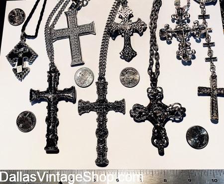 Ozzy Osborne Cross Necklaces, Rings, Goth Clothing and Outfits from Dallas Vintage Shop.