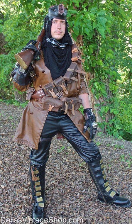 Mens Cool Steampunk Costume Ideas, Steampunk Road Warrior Costume,  Steampunk Mad Max Dystopian Survival Outfit - Dallas Vintage Clothing &  Costume Shop