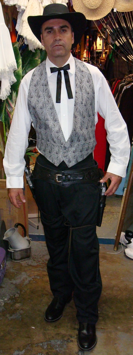 Kentucky Gambler Western Cowboy Sheriff Black Bow Neck Tie Mens Fancy Dress 
