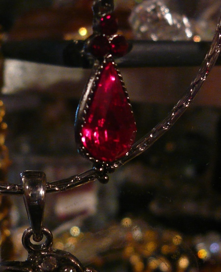 Ruby Red Vintage Style Necklace