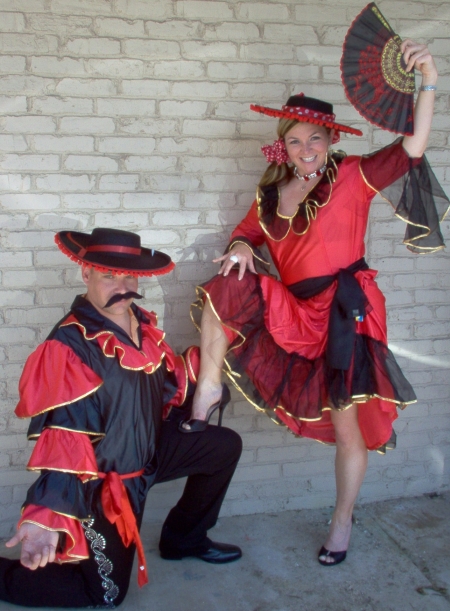 Spanish dancer costumes, Spanish Senorita Dancer Costumes, Spanish Male Dancer Costumes