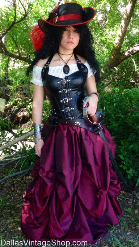 Medieval Renaissance Corset Dress For Women, Victorian Gothic Pirat