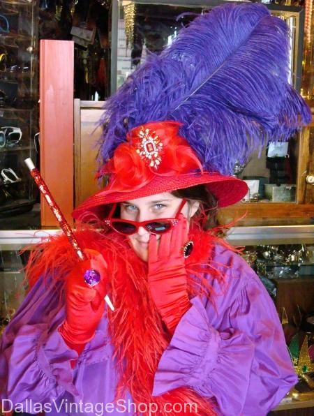Feathers and Boas for Red Hat Society, feathers boas costumes for red hat society in or near dallas, 
