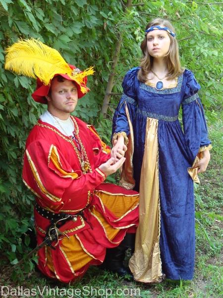 Couples Costumes: Romeo & Juliet Costumes, Best Couples Costumes Dallas, Historical, Literary, Shakespearean, Romantic Couples Outfits from Dallas Vintage Shop.
