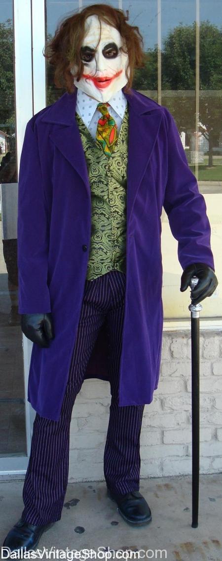Get Joker Dark Knight Costume, Joker Mask or Joker Makeup from Dallas Vintage Shop.